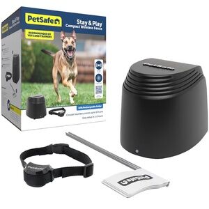 PetSafe Stay & Play Compact Wireless Fence Kit with LCD Screen- NWT